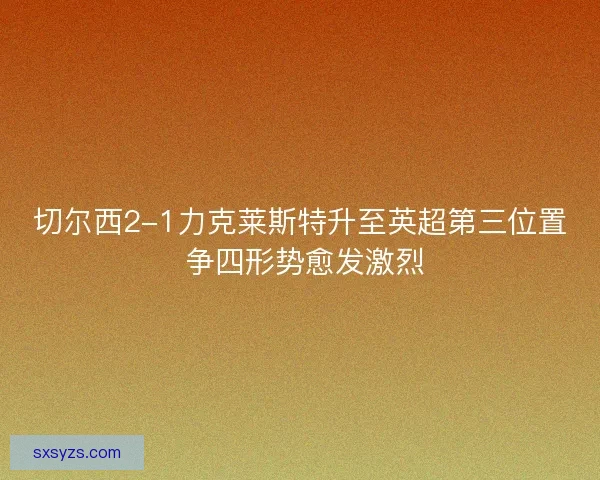 切尔西2-1力克莱斯特升至英超第三位置 争四形势愈发激烈